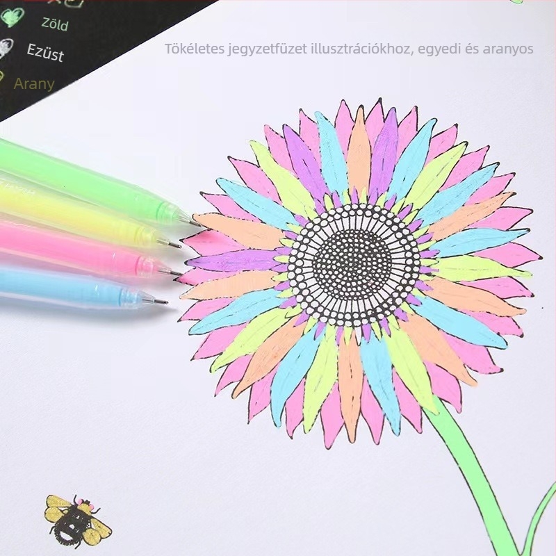 985-ös modell, 12 színű pasztell fluoreszkáló kiemelő toll készlet diákok számára