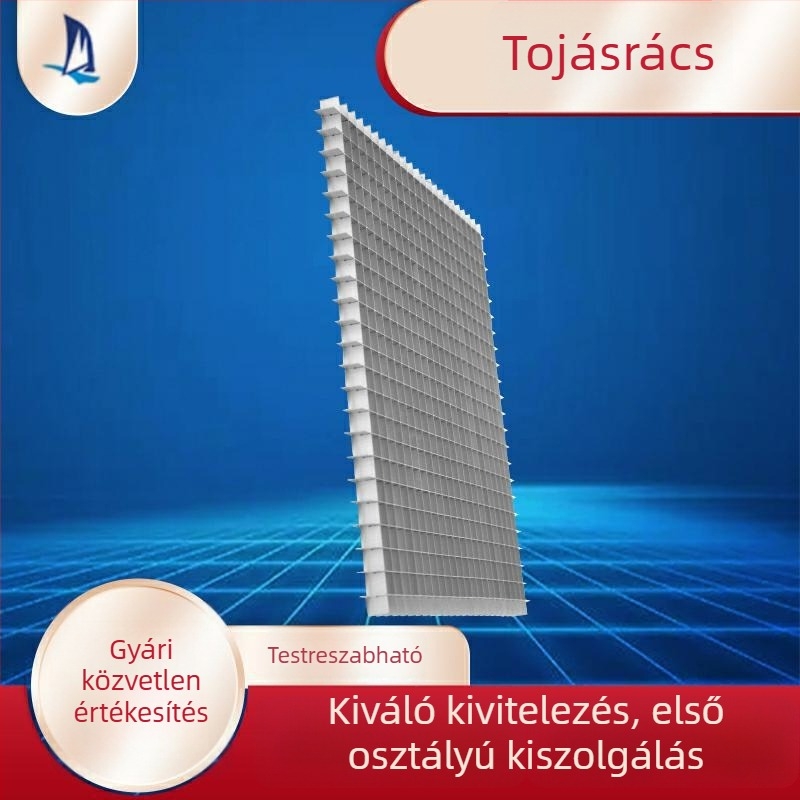 Alumíniumötvözetű 45°-os tojásrácsos szellőző, tojásrács háló, méretre vágható