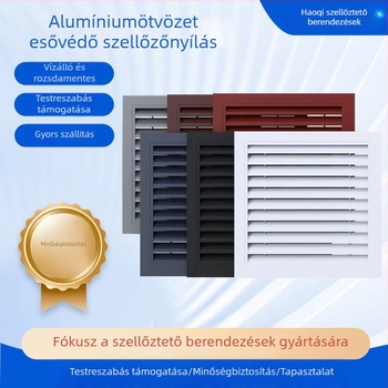 Ipari épületek HVAC-rendszereihez alumínium ötvözetes esővédett levegőkiárat
