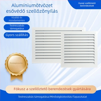Ipari épületek HVAC-rendszereihez alumínium ötvözetes esővédett levegőkiárat