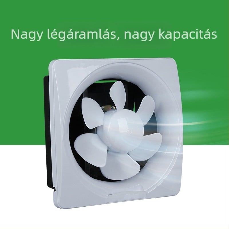 Fürdőszobai falra szerelt szellőzőventilátor ívelt lamellákkal