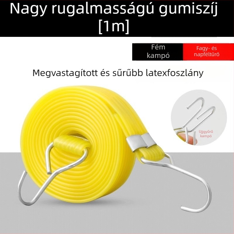 Rugalmas gumipánt rögzítéshez elektromos járművekhez és motorkerékpárokhoz, 20 mm széles, teherbírás 8 kg