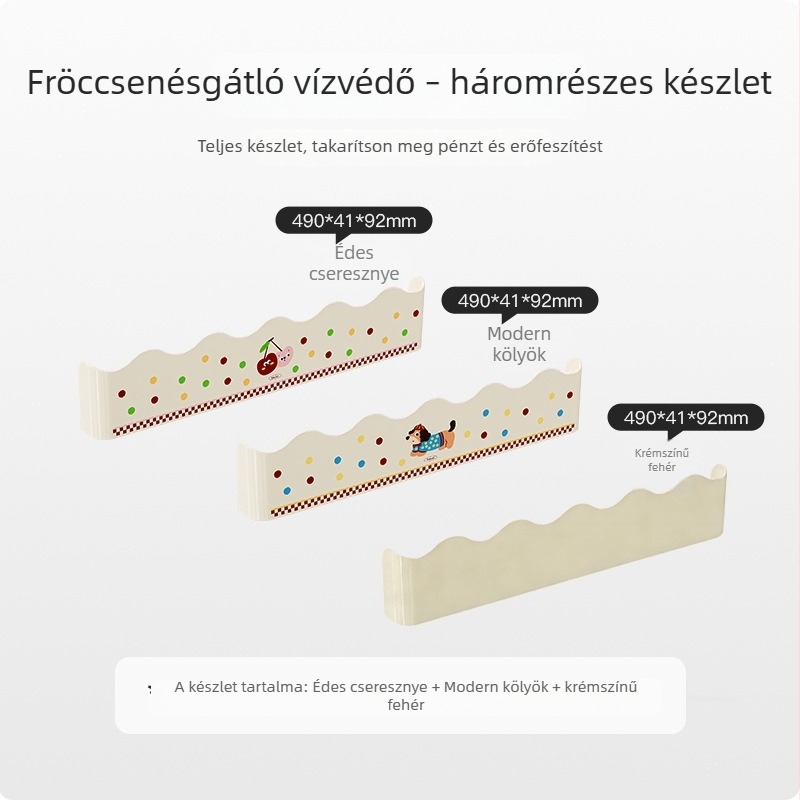 Új modell konyhai mosogató szórásgátló védőfal háztartási mosdó és mosókagyló számára