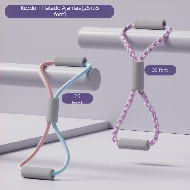 Nyolcas alakú húzókötél hátnyitáshoz, otthoni jóga segédeszköz vállak és nyak edzéséhez