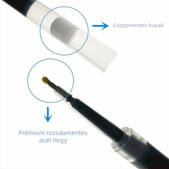 0,5 mm fekete gél toll töltő, nyomógombos típus, fém ház, gyorsan száradó