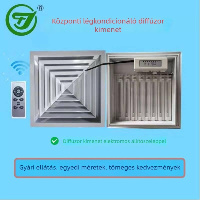 Huajiang HDF alumíniumötvözet, kettős rétegű szellőzőrács távirányítással