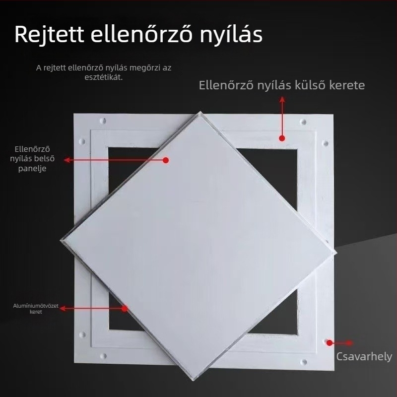 Gipsz mennyezeti hozzáférési nyílás kettős alumínium éllel
