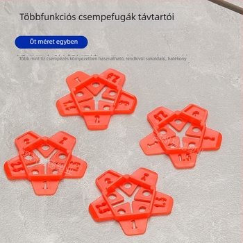 Ötfokú csillag alakú kereszt csempe szintező, pontos pozicionálás és fugák megtartása, 5 az 1-ben
