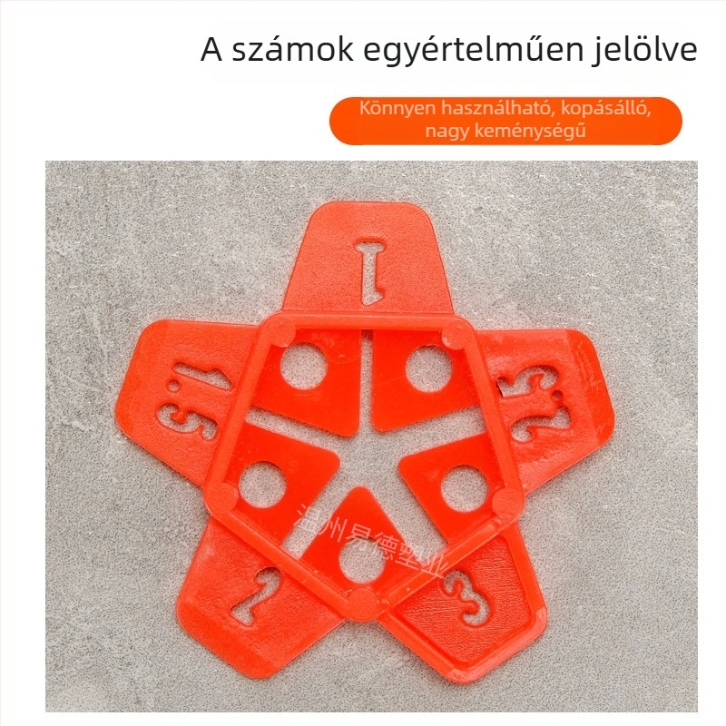 Ötfokú csillag alakú kereszt csempe szintező, pontos pozicionálás és fugák megtartása, 5 az 1-ben