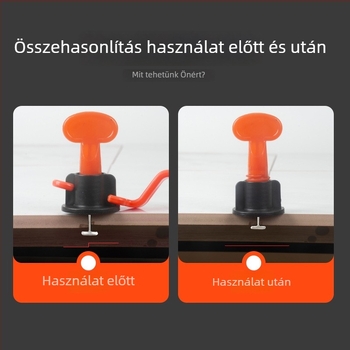Nagy körfejű, rögzített tűvel ellátott szintező eszköz – forgó csempeburkoláshoz