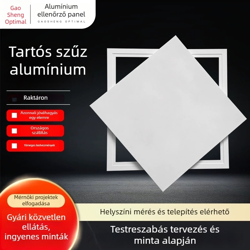Alumínium ötvözetű mennyezeti hozzáférési panel gipszkarton mennyezethez, központi klímaberendezés ventillációs nyílásához