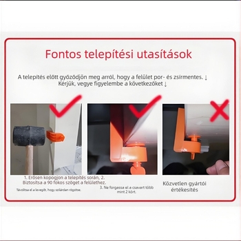 Jobbszögű csempe rögzítő eszköz, klipszek a réseihez és eszköz a szintezéshez