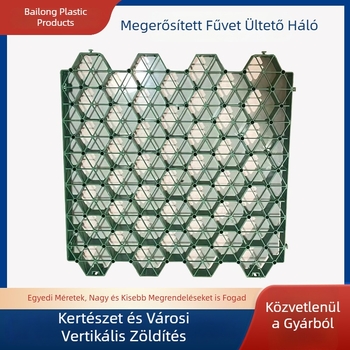 Erősített hexagonális PVC kertészeti háló gyep telepítéséhez