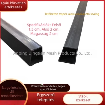 Vízálló tetőelválasztó szalagkészlet: PVC-trapézszalag, központi elválasztó, beton elválasztó és 2 cm-es tömítőszalag.