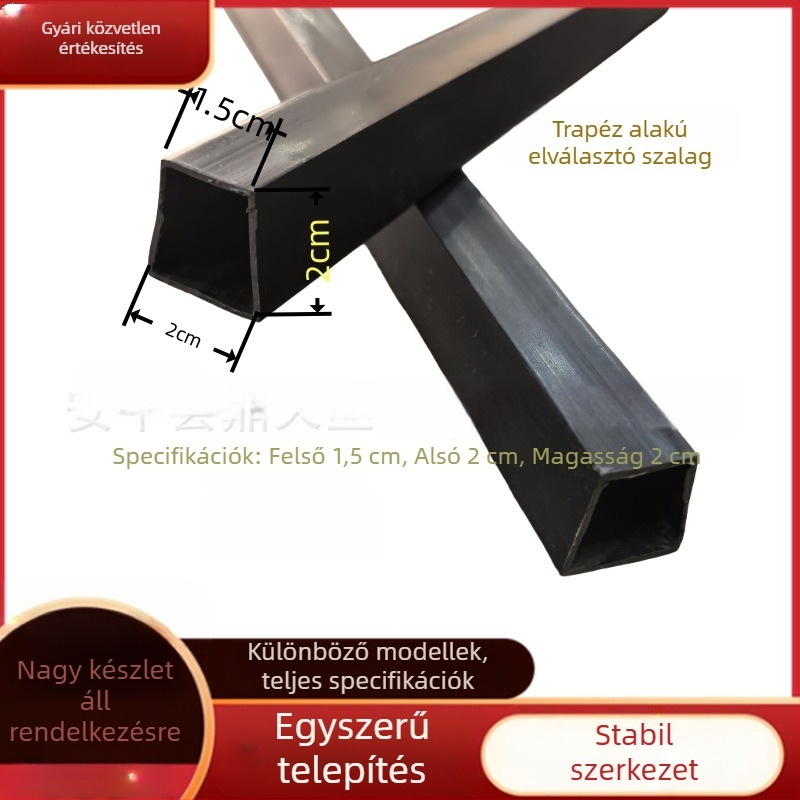 Vízálló tetőelválasztó szalagkészlet: PVC-trapézszalag, központi elválasztó, beton elválasztó és 2 cm-es tömítőszalag.