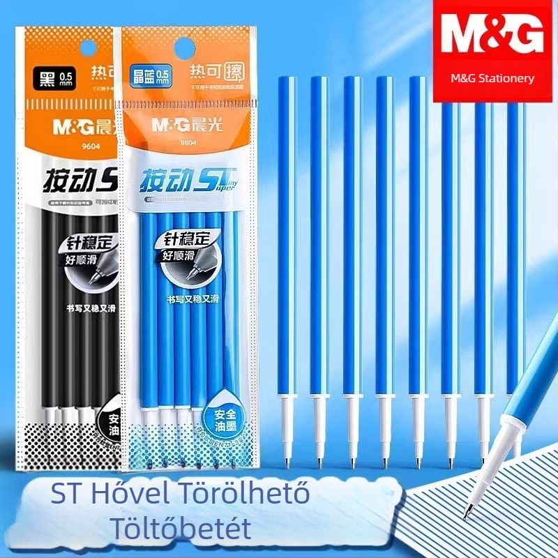 Hővel törölhető gél tollbetét, 0,5 mm hegy, modell 9604, fekete