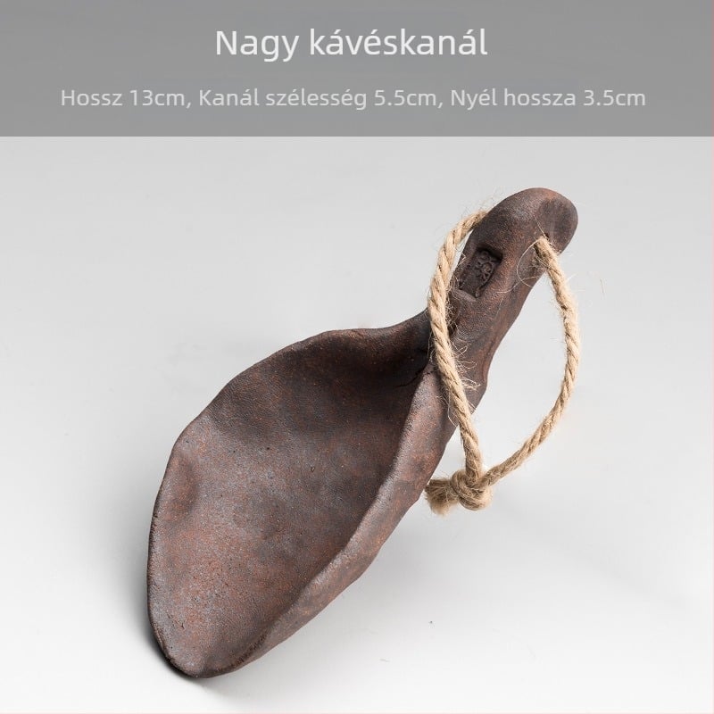 Kézzel készített kerámia kávékanál, kreatív kerámiával, hosszú nyél, keverőkanál, otthoni használatra