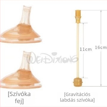 Widie Bear cumisüveg és szívószál kiegészítők, szilikon nano-ezüsttel, széles szájú, univerzális