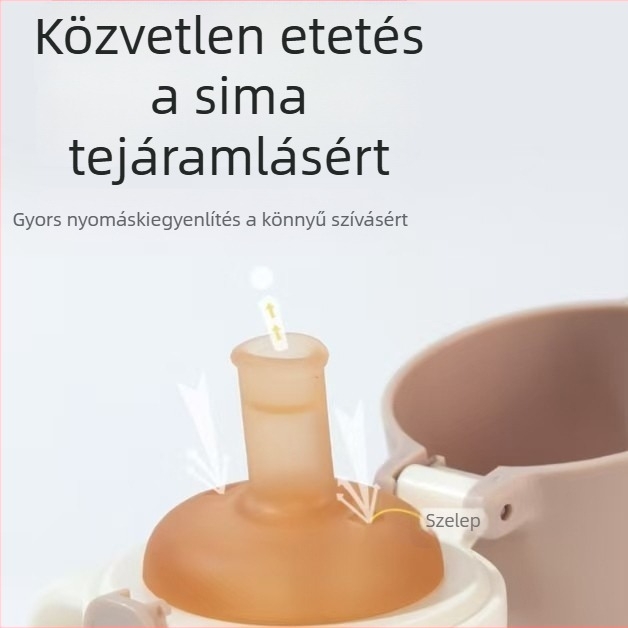 Widie Bear cumisüveg és szívószál kiegészítők, szilikon nano-ezüsttel, széles szájú, univerzális