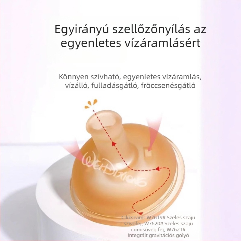 Widie Bear cumisüveg és szívószál kiegészítők, szilikon nano-ezüsttel, széles szájú, univerzális