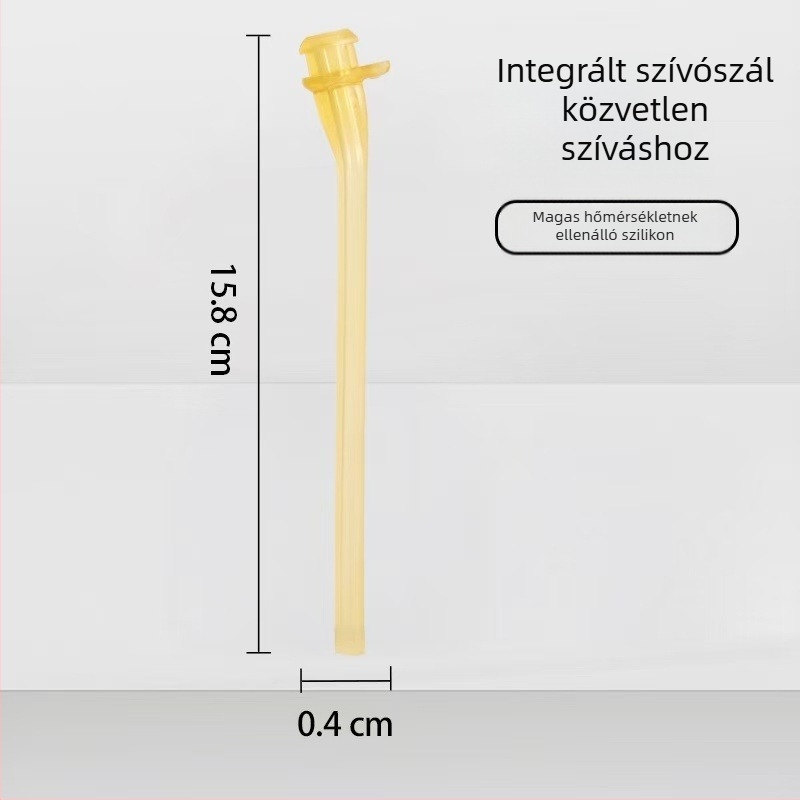 Widie Bear cumisüveg és szívószál kiegészítők, szilikon nano-ezüsttel, széles szájú, univerzális