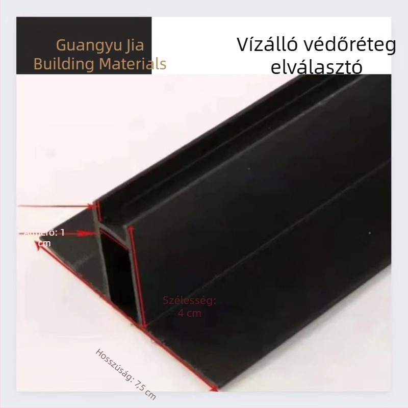 Műanyag T-alakú elválasztó profil tetőhöz cementes vízszigeteléshez