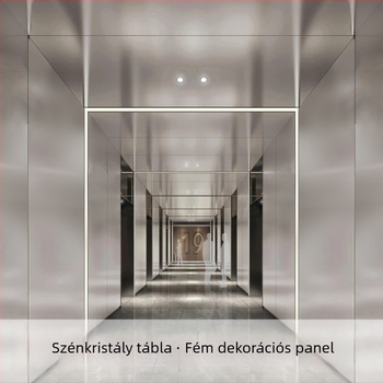 WPC fás furnérrel borított integrált falpanel szén kristály lappal – varrat nélküli csatlakozó panel szállodai dekorációhoz