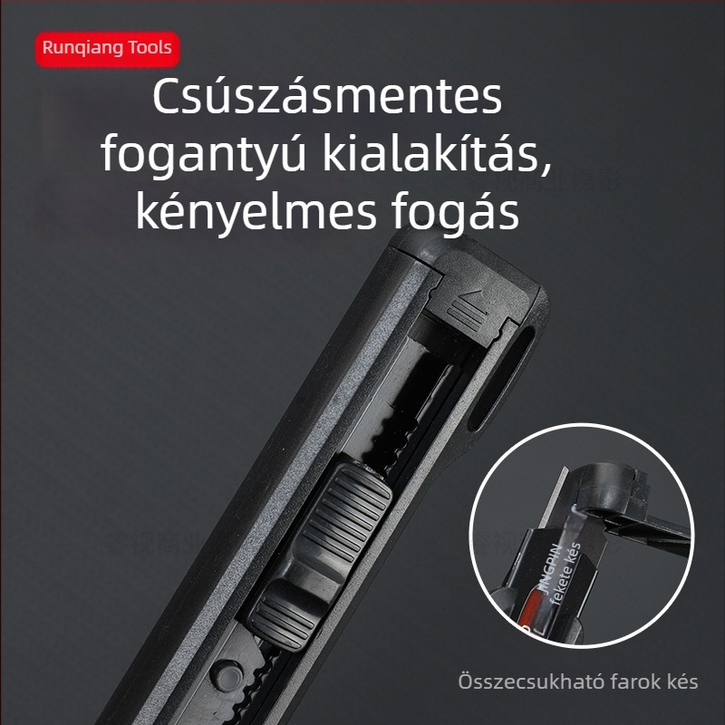 Gyári méretre szabott hasító kés éles pengével, nagy méret, ipari ABS, vastított és rendkívül kemény, doboznyitó eszköz