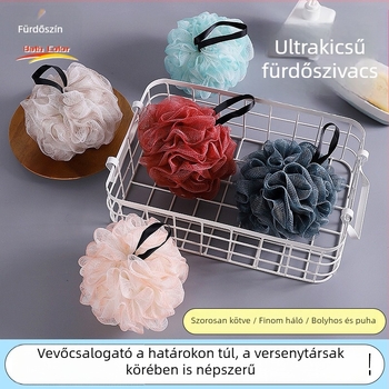 Nagy virágos fürdőgolyó, habzó fürdéshez, masszírozó hatású