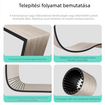Bambusz-szén rostból készült furnér falpanel, 5/8 mm vastagság, márványhatású falpanel