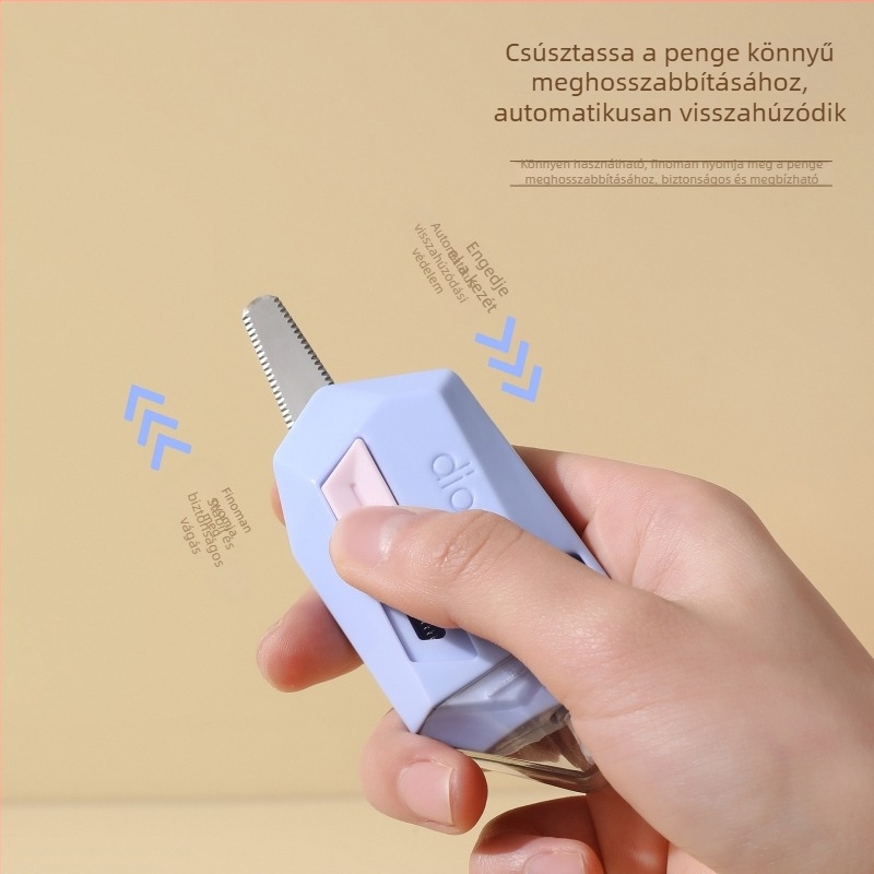 2‑in‑1 doboznyitó korrekciós folyadékkal, mágneses anti‑adhéziós eszköz a csomagok felnyitásához, mini hordozható hasznos kés