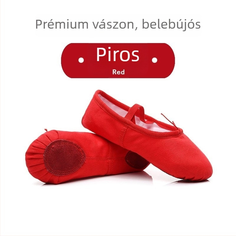 Kwai Valley uniszex tánc cipő, puha talp, vászon felsőrész, lélegző, könnyű, balett és néptánc