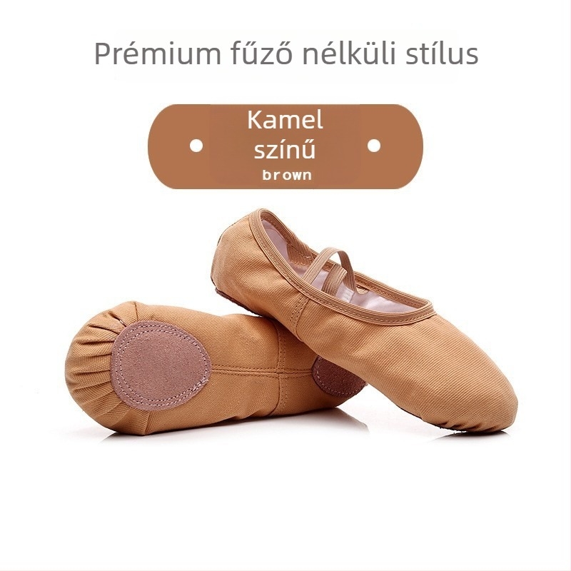 Kwai Valley uniszex tánc cipő, puha talp, vászon felsőrész, lélegző, könnyű, balett és néptánc