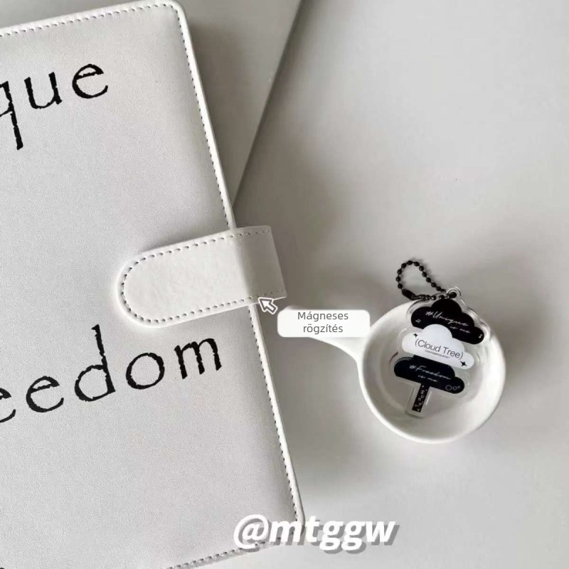 Egy színű minimalist kártyaalbum 4 rekesszel, letehető lapokkal, PU bőr borítással