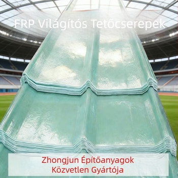 FRP világító panelek gyárakhoz, autóbeállókhoz és napfényes szobákhoz, nagy fényáteresztés, korrózióálló gyantalemezek, üvegszálas FRP világító panelek