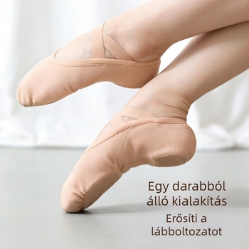 Rugalmas anyagú tánccipő puha talppal, macska mancsa-stílusú, kínai táncgyakorláshoz és baletthez nőknek és lányoknak