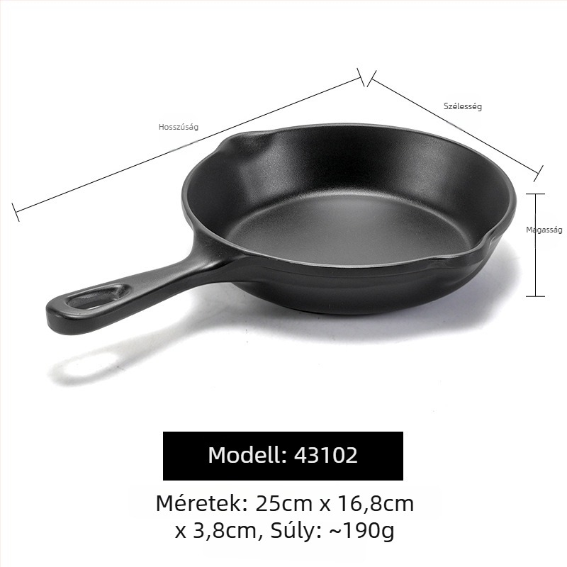 Fekete melamin tányér fogantyúval forró pothoz és grillhez, lapos rizs tál matt felülettel éttermi használatra