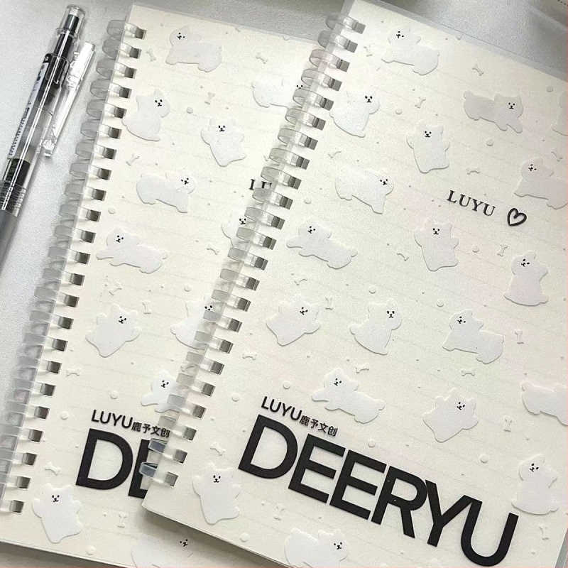 Deer Yu Cream Puppy puha spirálfüzet, A5, 60 oldal, 80 gsm papír