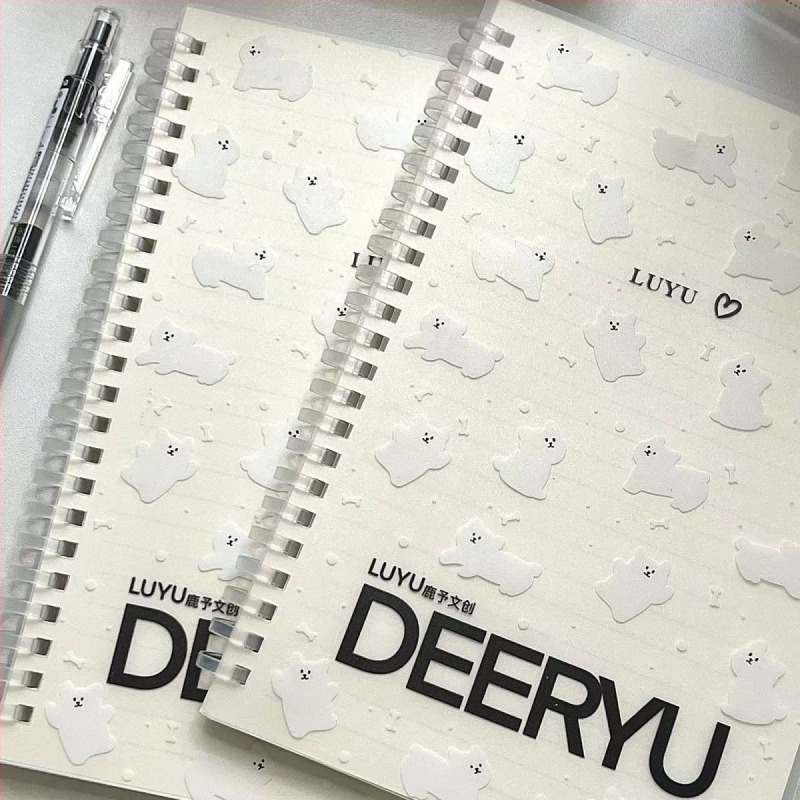 Deer Yu Cream Puppy puha spirálfüzet, A5, 60 oldal, 80 gsm papír