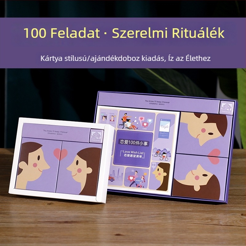 100 dolog, amit a párok együtt tehetnek meg – kézműves papírból készült album, 50 oldal