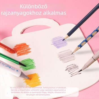 Deli MK902 Csodás aranyos rajzfüzet - 22 oldal, óvoda gyerekeknek, fehér papír, ragasztott kötés, hordozható fogantyúval