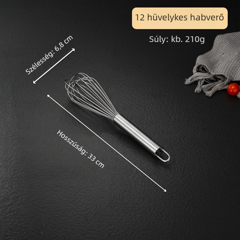 Vastagított rozsdamentes acél tojáskeverő, kézi, konyhai és sütési felhasználásra