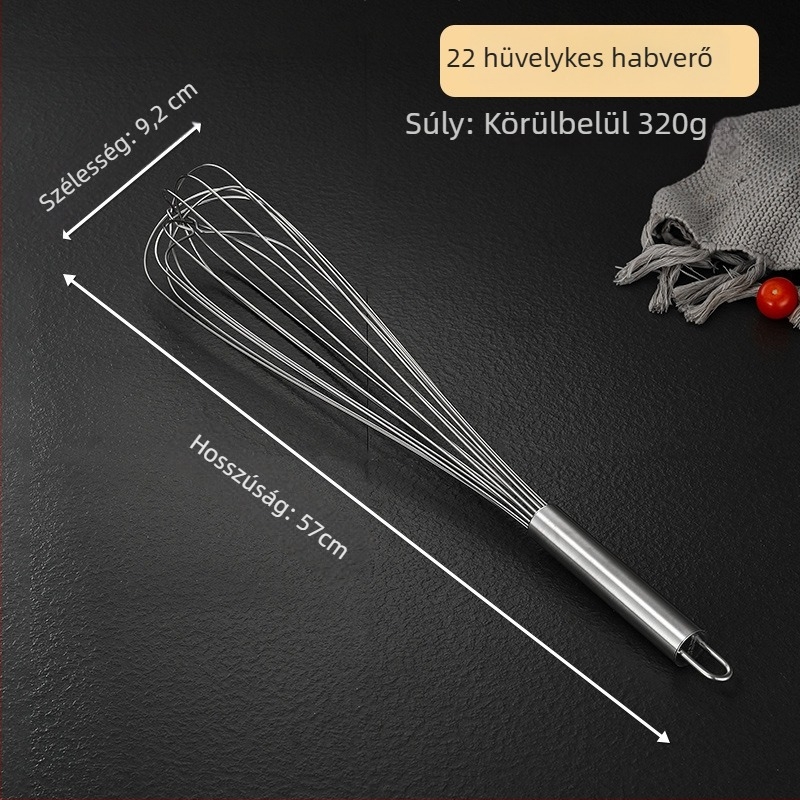 Vastagított rozsdamentes acél tojáskeverő, kézi, konyhai és sütési felhasználásra