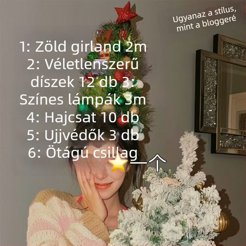 Extravagáns újévi pénzfa teteje karácsonyfához – DIY fejfedő és hangulatdekoráció fotózáshoz