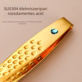 304 rozsdamentes acél grill-klipsz és steak olló — többfunkciós, csúszásmentes, korrózióálló, égési sérülés elleni védelem