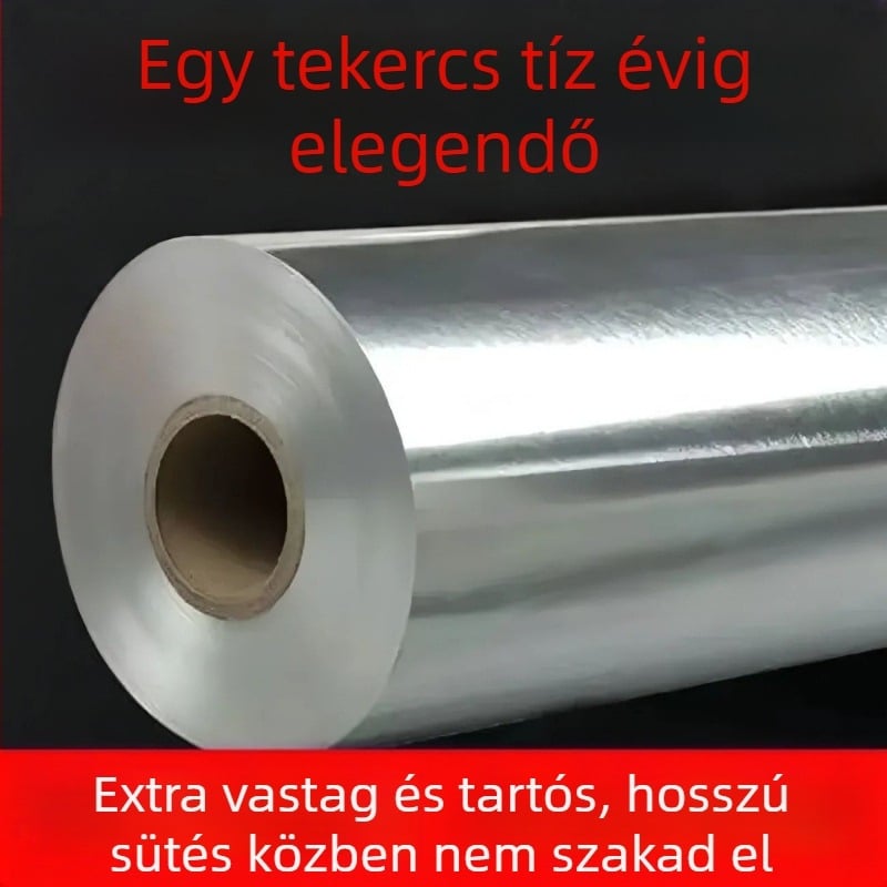 Sűrített élelmiszer-minőségű alumíniumfólia tekercs légsütőhöz és sütőhöz