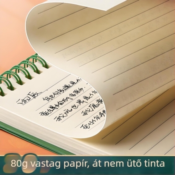 B5 retro spirálfüzet diákoknak, tintaálló, egyszerű és elegáns, levehető lapokkal