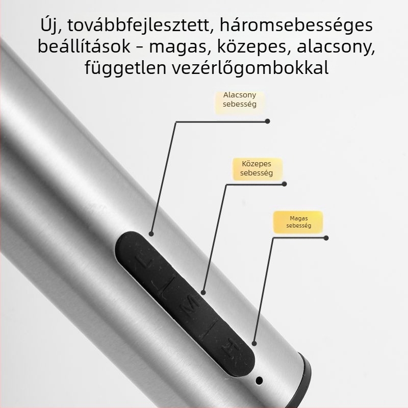 USB-töltéses rozsdamentes acél kézi tojáskeverő, hordozható háztartási mixer, mini tejhabosító