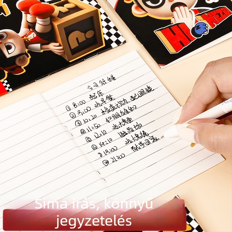 Hi Nezha hivatalosan licencelt kis notesz, B7 méret, rajzfilm-stílusú, irodai és tanulási célokra, hibás feladatok naplója