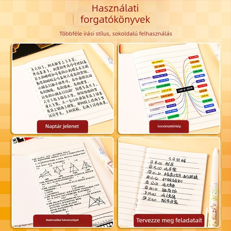 Hi Nezha hivatalosan licencelt kis notesz, B7 méret, rajzfilm-stílusú, irodai és tanulási célokra, hibás feladatok naplója